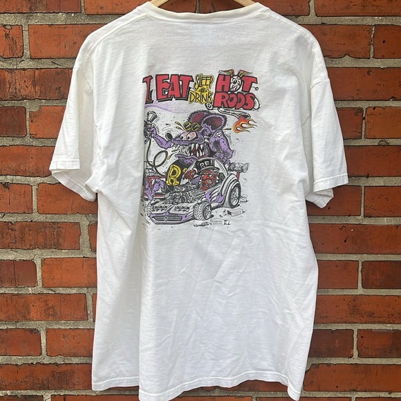 Vintage 90s Rat Fink Hot Rod T-Shirt / XL / I Eat Sleep Drink Hot Rods - Picture 5 of 8